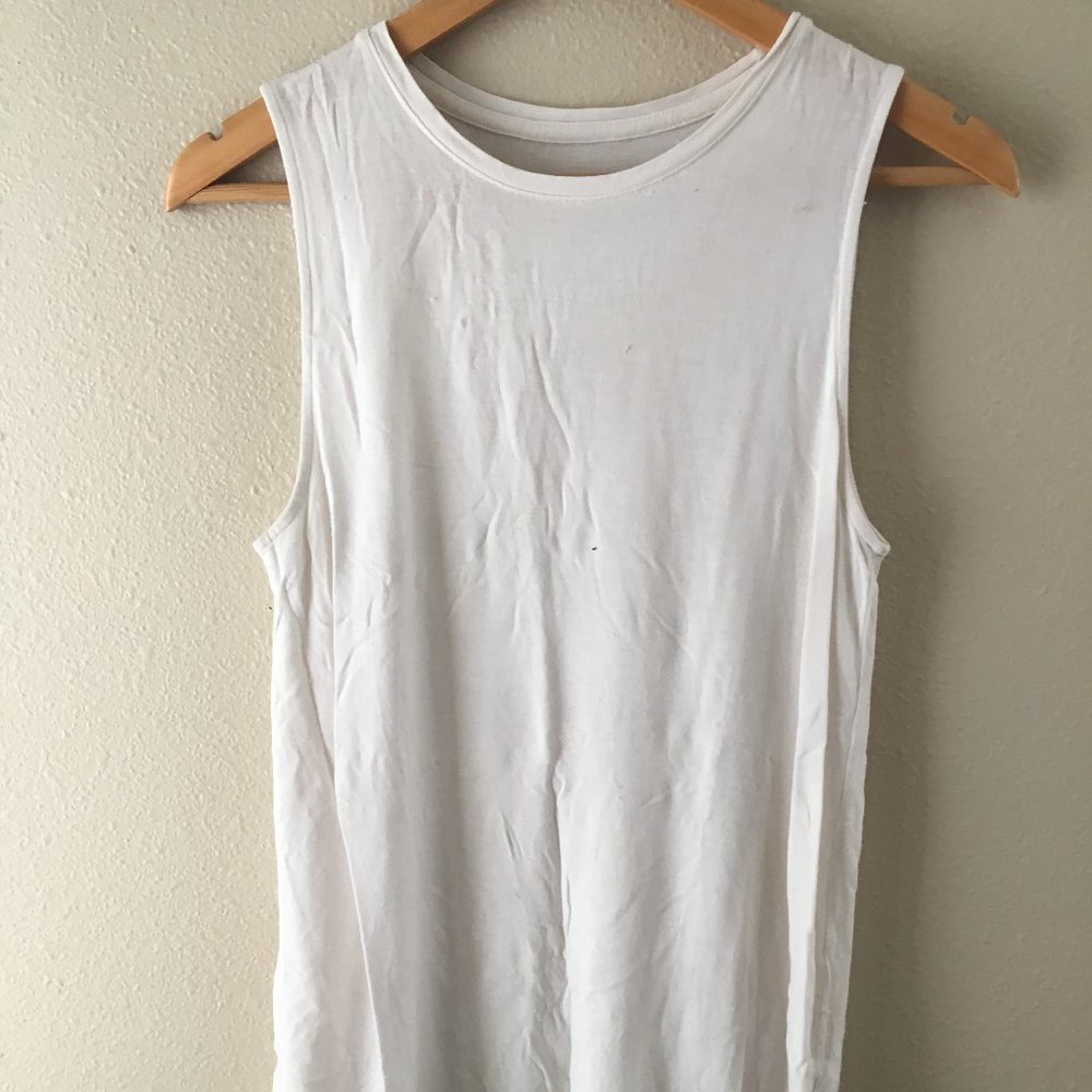 Basic White Muscle Tee
